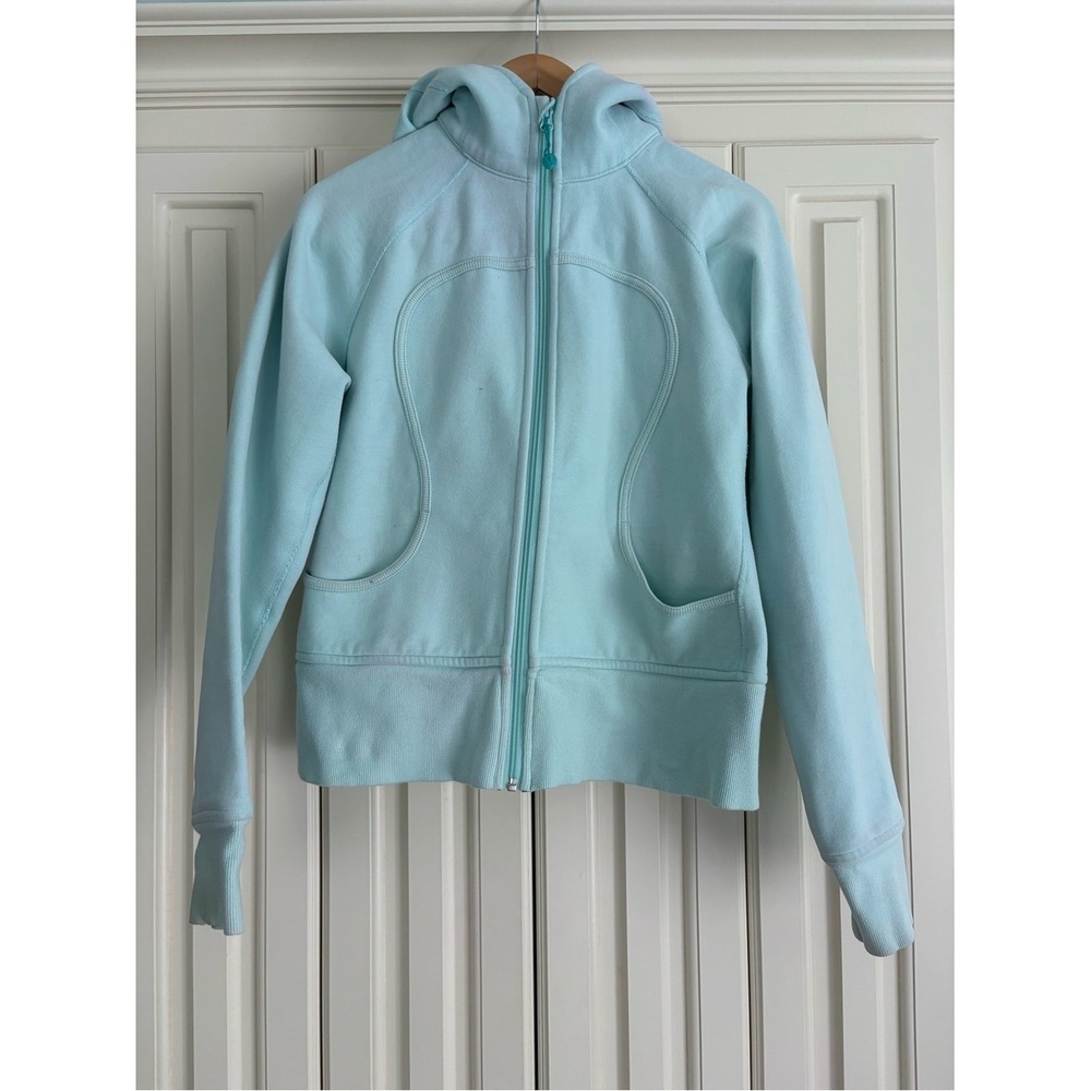 Lululemon Athletica Scuba Hooded Sweatshirt Jacket Size 10 Cozy Casual FLAWED